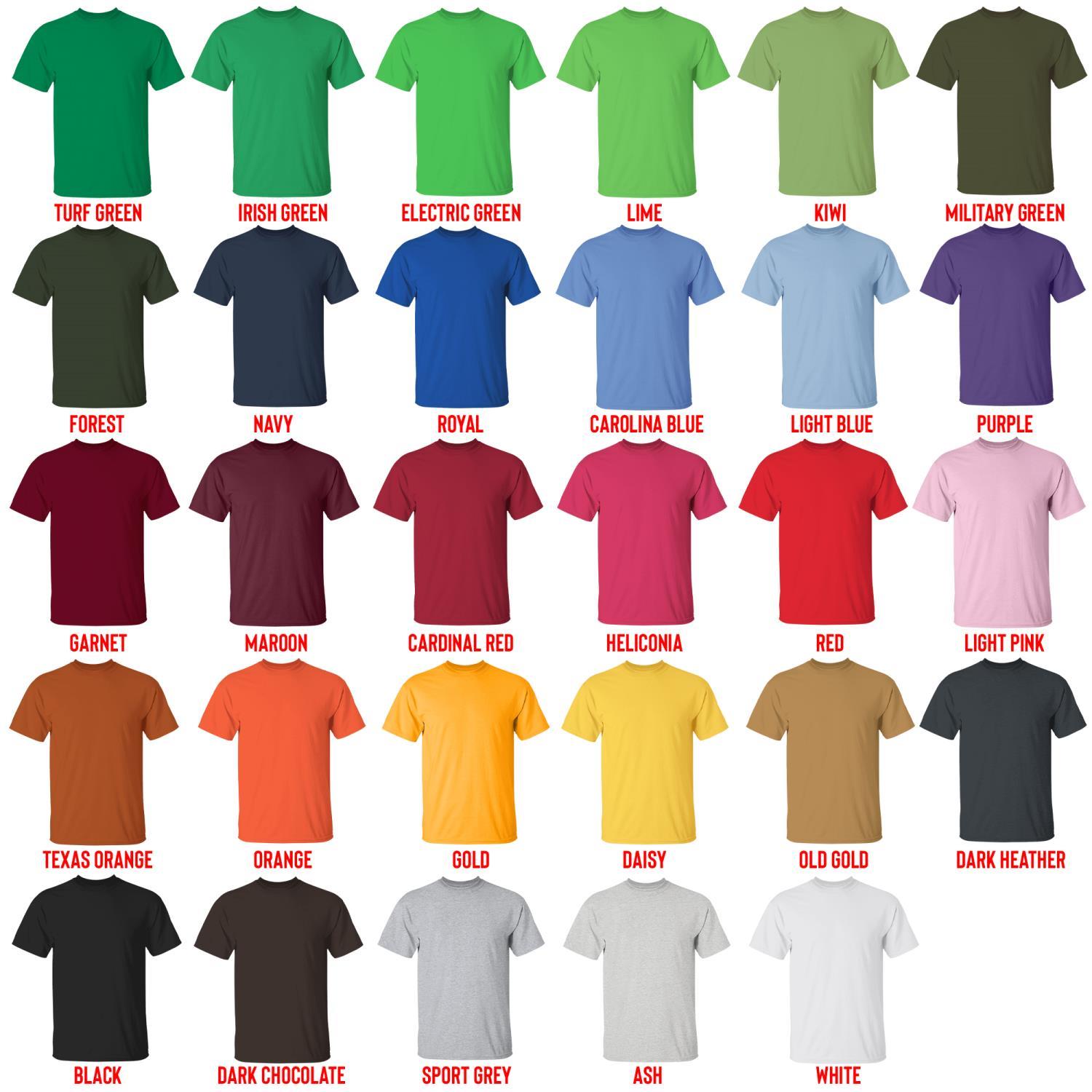 t shirt color chart - IVE UK Shop