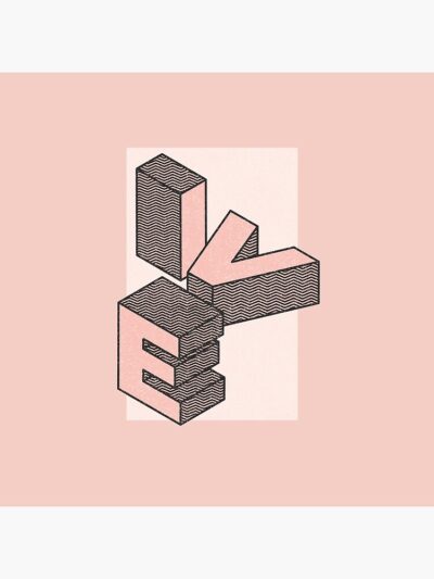 Alternative view of Ive Letter Isometric Throw Pillow