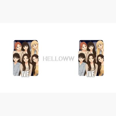 Alternative view of Ive Name Cartoon Illustration Group Members Kpop Collage Design Mug