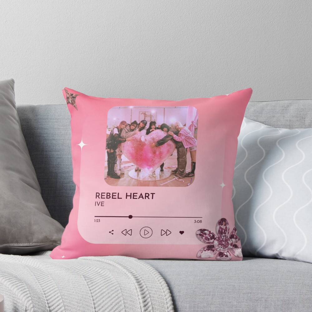 Rebel Heart Ive Throw Pillow