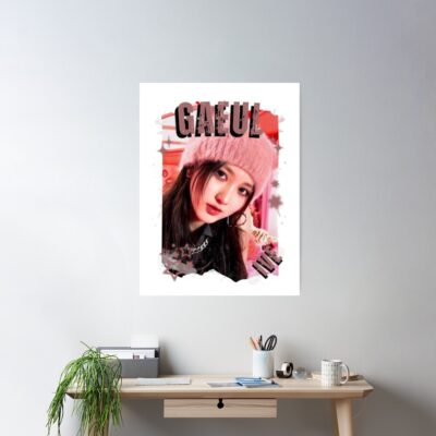 Alternative view of Ive Kpop Gaeul Group Girl Members Retro Scrapbook Kpop Collage Design Poster