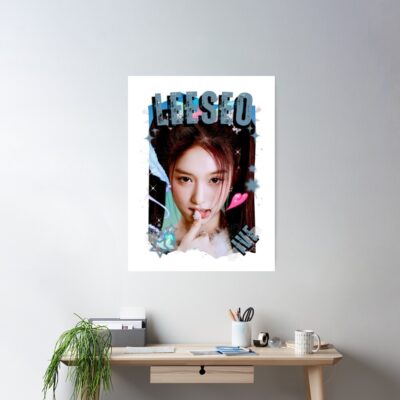 Alternative view of Ive Kpop Leeseo Group Girl Members Scrapbook Kpop Collage Design Poster