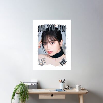 Alternative view of Ive Kpop An Yu Jin Group Girl Members Scrapbook Kpop Collage Design Poster
