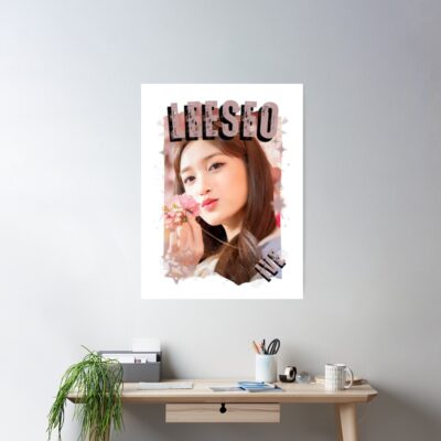 Alternative view of Ive Kpop Leeseo Group Girl Members Retro Scrapbook Kpop Collage Design Poster