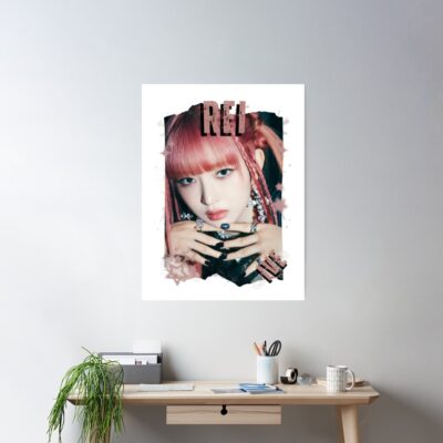 Alternative view of Ive Kpop Rei Group Girl Members Retro Scrapbook Kpop Collage Design Poster