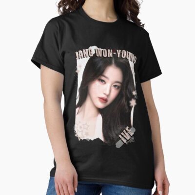 Alternative view of Ive Kpop Jang Won Young Group Girl Members Retro Scrapbook Kpop Collage Design T-shirt