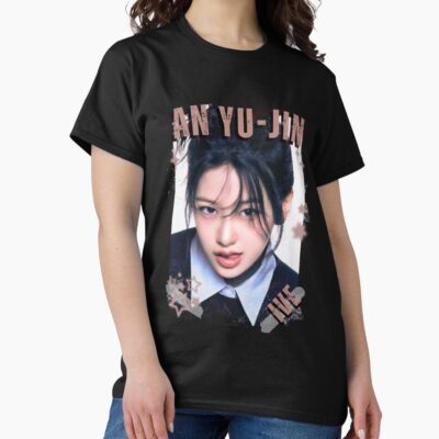 Alternative view of Ive Kpop An Yu Jin Group Girl Members Retro Scrapbook Kpop Collage Design T-shirt