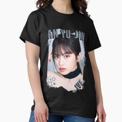 Alternative view of Ive Kpop An Yu Jin Group Girl Members Retro Scrapbook Kpop Collage Design T-shirt