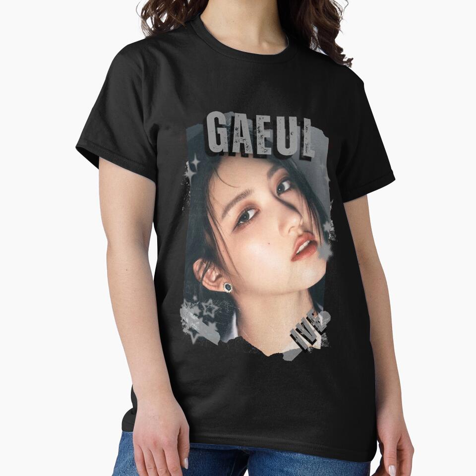 Ive Kpop Gaeul Group Girl Members Retro Scrapbook Kpop Collage Design T-shirt - Image 2