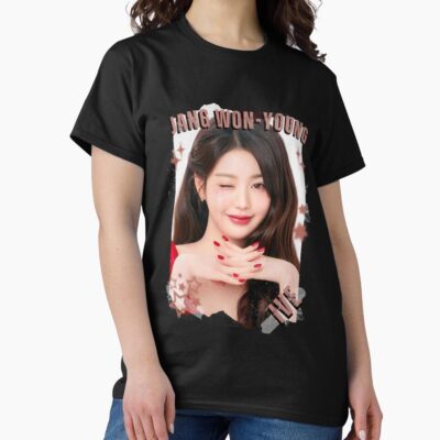 Alternative view of Ive Kpop Jang Won Young Group Girl Members Retro Scrapbook Kpop Collage Design T-shirt