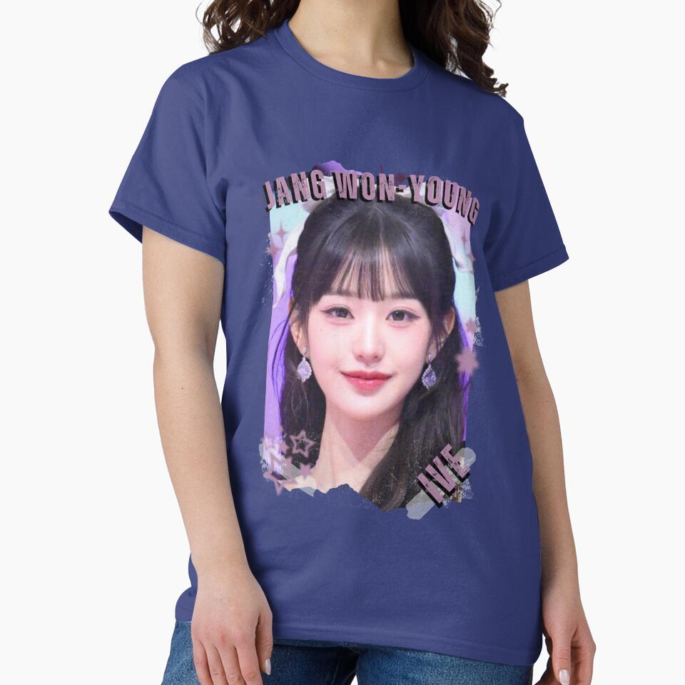 Ive Kpop Jang Won Young Group Girl Members Scrapbook Kpop Collage Design T-shirt - Image 4
