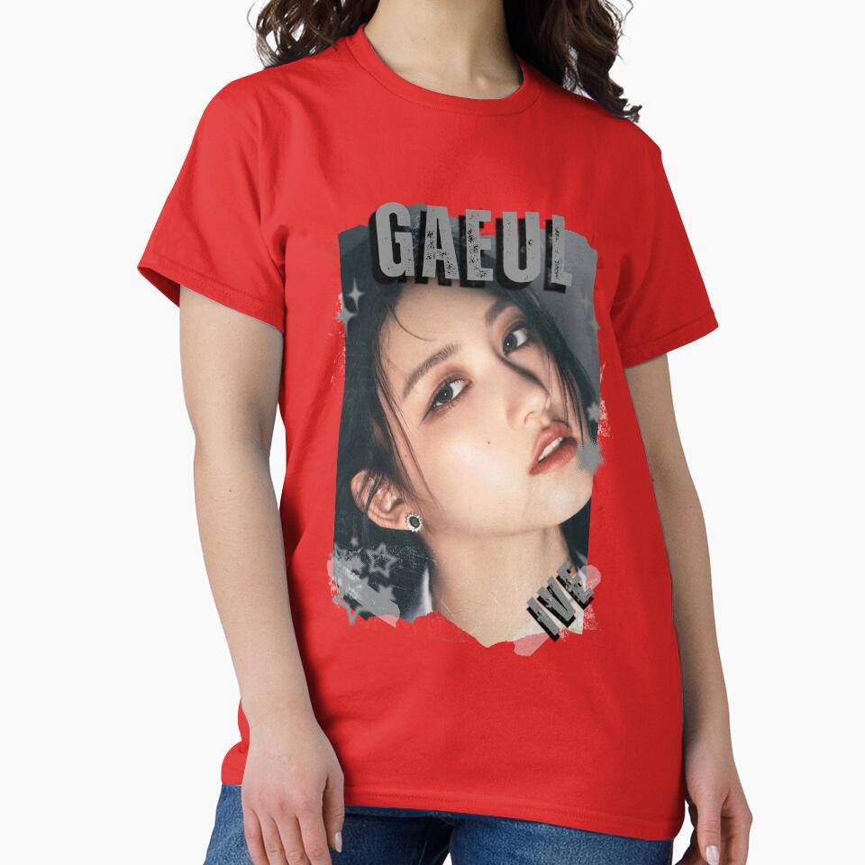 Ive Kpop Gaeul Group Girl Members Retro Scrapbook Kpop Collage Design T-shirt - Image 5