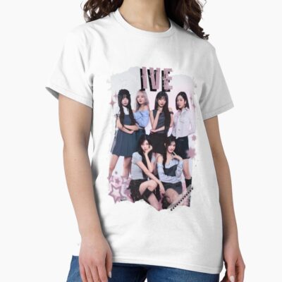 Alternative view of Ive Kpop Group Girl Members Retro Scrapbook Kpop Collage Design T-shirt