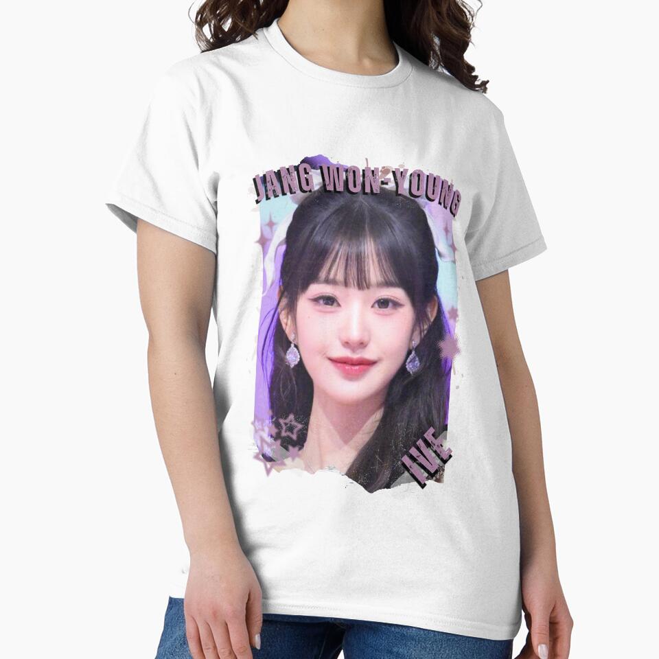 Ive Kpop Jang Won Young Group Girl Members Scrapbook Kpop Collage Design T-shirt