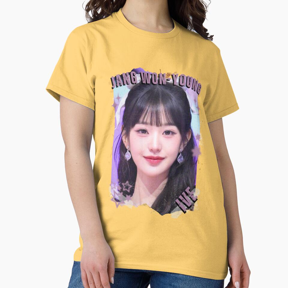 Ive Kpop Jang Won Young Group Girl Members Scrapbook Kpop Collage Design T-shirt - Image 5
