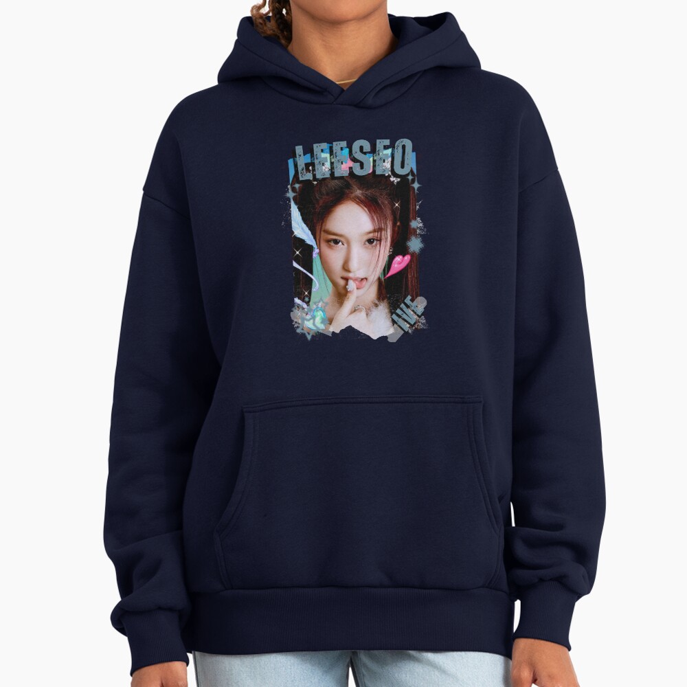 Ive Kpop Leeseo Group Girl Members Retro Scrapbook Kpop Collage Design Hoodie