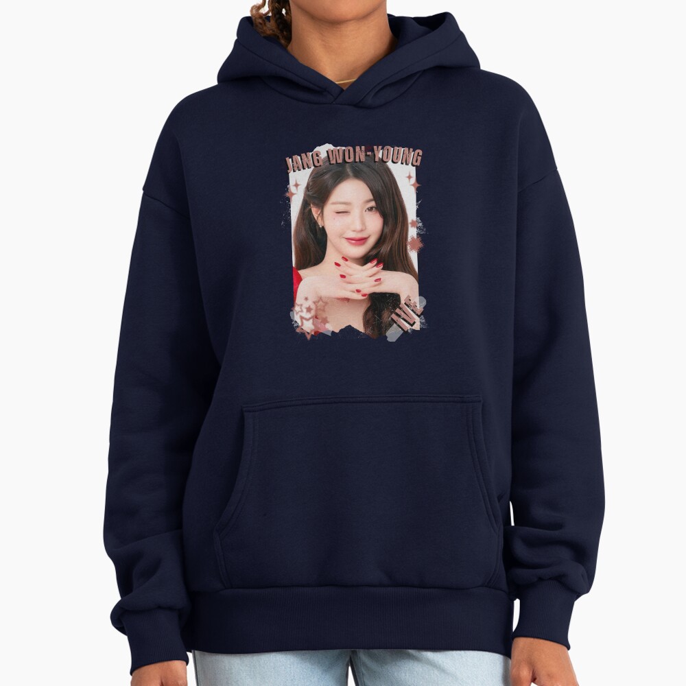 Ive Kpop Jang Won Young Group Girl Members Retro Scrapbook Kpop Collage Design Hoodie - Image 5