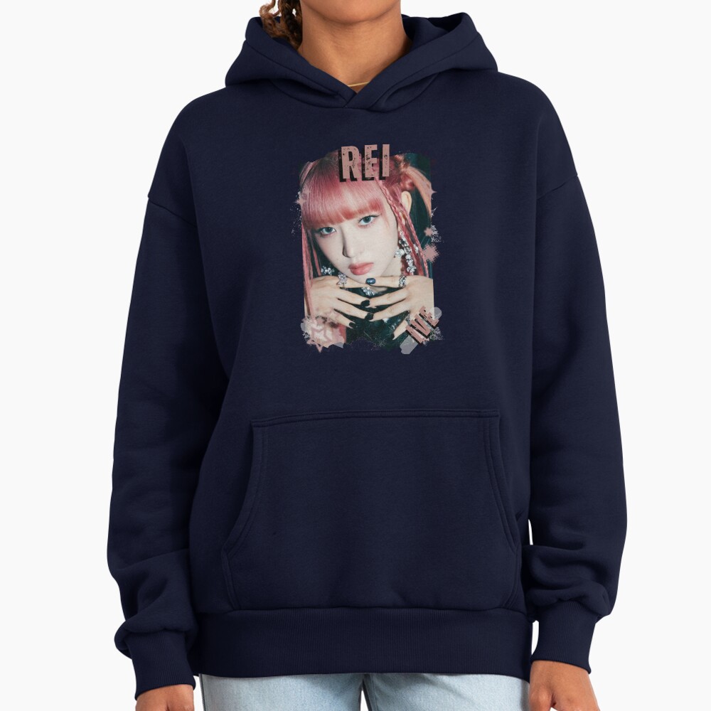 Ive Kpop Rei Group Girl Members Retro Scrapbook Kpop Collage Design Hoodie - Image 5