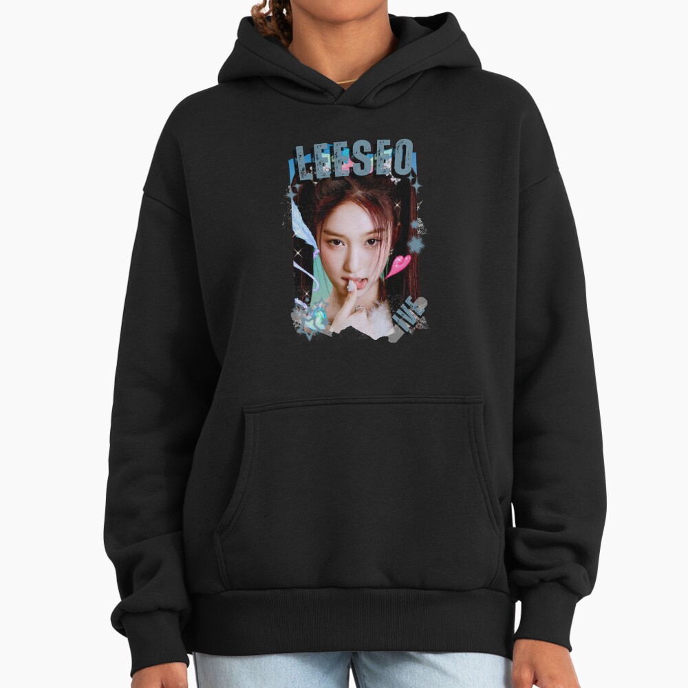 Ive Kpop Leeseo Group Girl Members Retro Scrapbook Kpop Collage Design Hoodie - Image 3