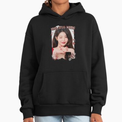 Alternative view of Ive Kpop Jang Won Young Group Girl Members Retro Scrapbook Kpop Collage Design Hoodie