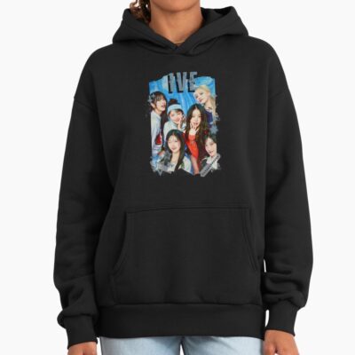 Alternative view of Ive Kpop Group Girl Members Retro Scrapbook Kpop Collage Design Hoodie