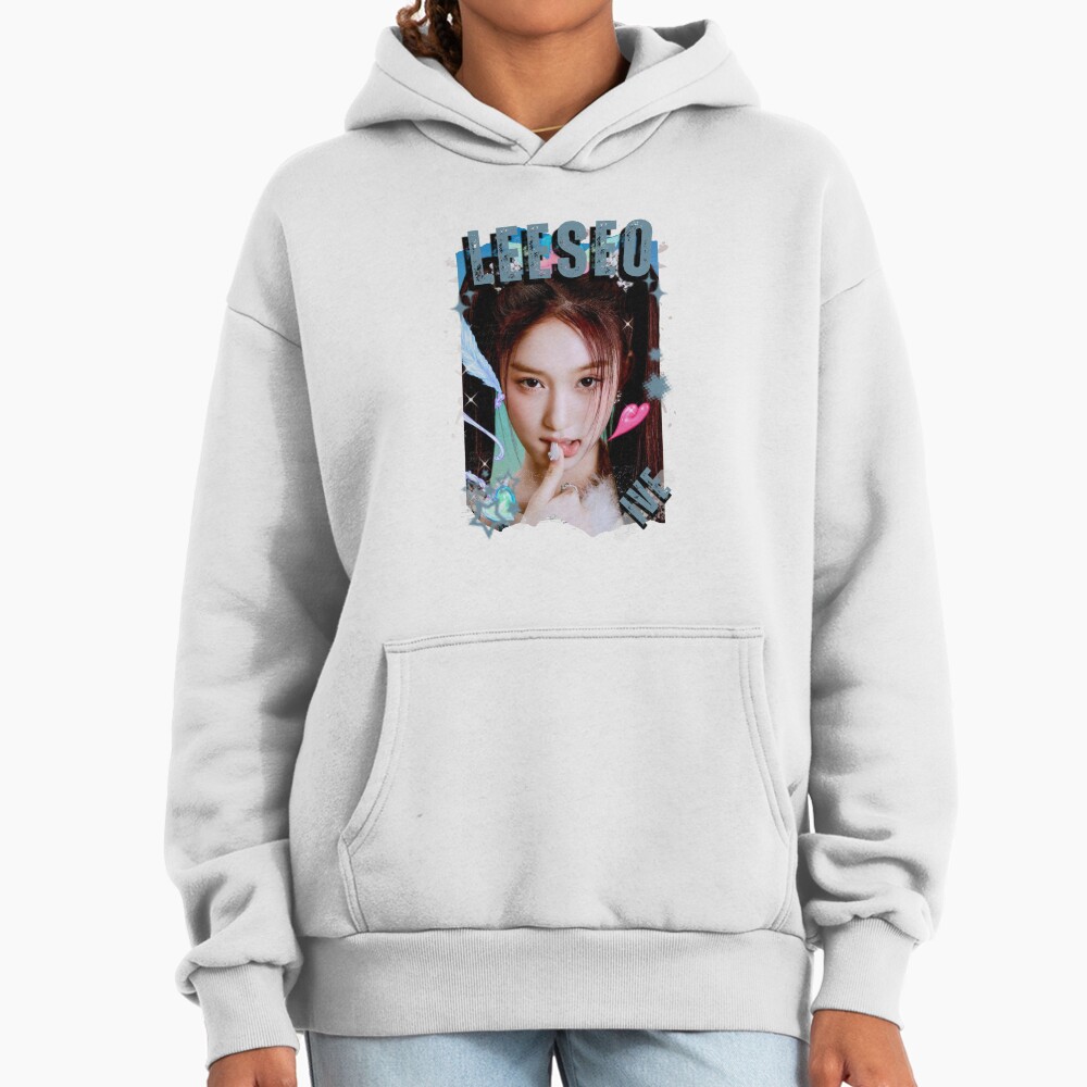 Ive Kpop Leeseo Group Girl Members Retro Scrapbook Kpop Collage Design Hoodie - Image 2