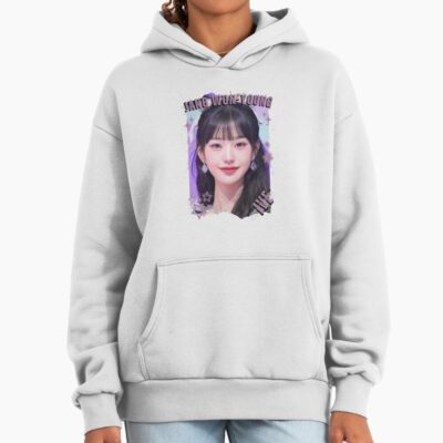 Alternative view of Ive Kpop Jang Won Young Group Girl Members Retro Scrapbook Kpop Collage Design Hoodie