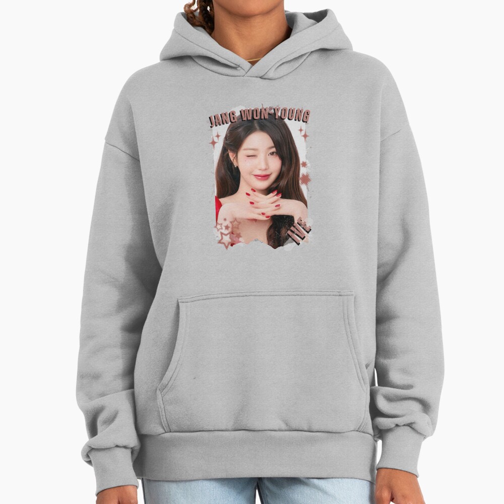 Ive Kpop Jang Won Young Group Girl Members Retro Scrapbook Kpop Collage Design Hoodie - Image 4