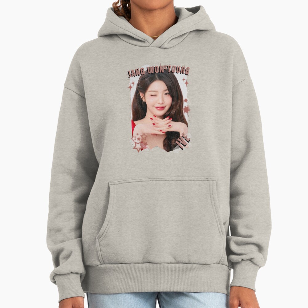 Ive Kpop Jang Won Young Group Girl Members Retro Scrapbook Kpop Collage Design Hoodie - Image 3